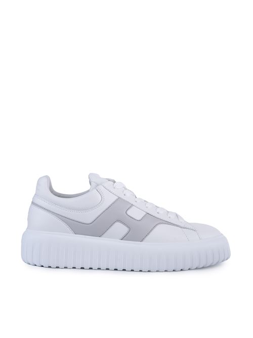 Sneakers H-Stripes in pelle Bianco Grigio HOGAN | HXM6450FE91 LE93038